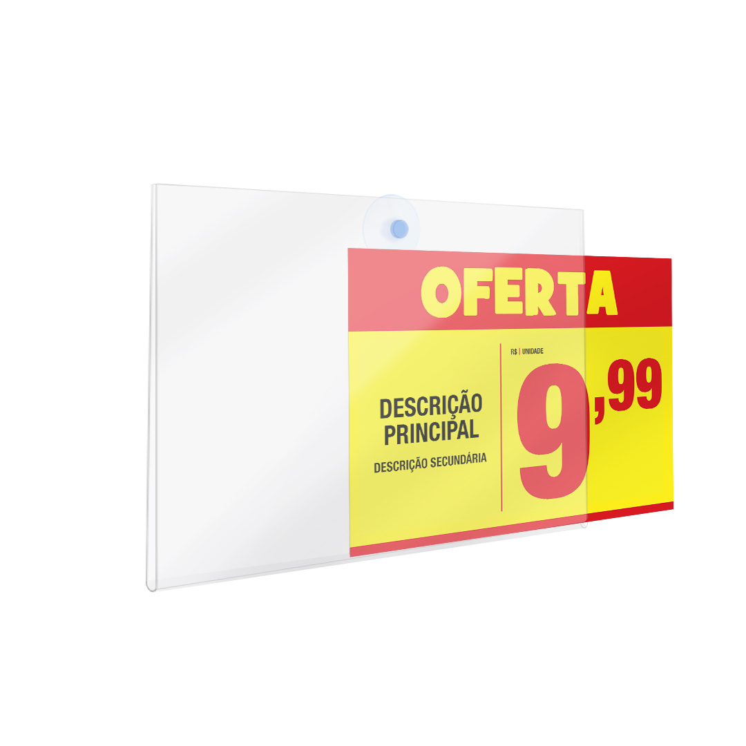 Porta-cartaz A5 Horizontal com Ventosa - Imagem 2