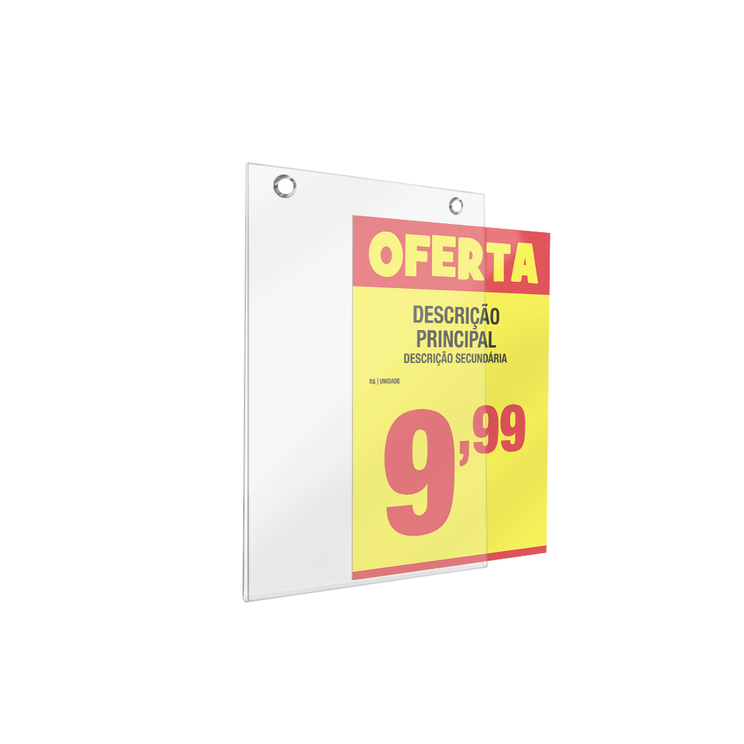 Porta-cartaz A4 Vertical com Ilhós - Imagem 2